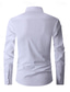 abordables Camisas de vestir-Hombre Camisa Camisa para Vestido Negro Blanco Azul cielo Manga Larga Plano Diseño Primavera &amp; Otoño Oficina y carrera Fiesta de Boda Ropa