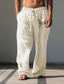 tanie spodnie codzienne-Męskie Zabytkowe Motyl Lniane spodnie Spodnie Średni Talia Na zewnątrz Dzienne zużycie Streetwear Jesień i zima Regularny