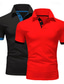 voordelige klassieke polo-Voor heren POLO Shirt Golfshirt Casual Sport Revers Korte mouw Modieus Basic Effen Kleur Klassieke Stijl Zomer Normale pasvorm Marineblauw + wit Zwart+Marineblauw Grijs+Marineblauw Oranje+Marinegeel