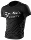 preiswerte Männer Grafik Tshirt-„I&#039;m Mom&#039;s Favourite“ Herren-T-Shirt aus Baumwolle mit Grafik, sportlich, klassisches Hemd, kurzärmelig, bequemes T-Shirt, Sport, Outdoor, Urlaub, Sommer, Modedesigner-Kleidung