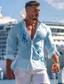 billige Skjorter med tryk til mænd-fisk mænds resort hawaiiansk 3d-printet skjorte ferie gå ud strand forår &amp; sommer turndown langærmet sort hvid blå s m l polyester skjorte