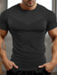 cheap Men&#039;s Active Tees &amp; Tanks-Men&#039;s Gym Shirt Sports T-Shirt Crew Neck Short Sleeve Sport Casual Daily Gym Quick dry Breathable Soft Color Block Black Yellow Activewear Fashion Basic