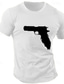 billige T-shirt med tryk til mænd-våben pistol trykt herre grafisk bomuld t-shirt sport klassisk skjorte korte ærmer behagelig tee sport udendørs ferie sommer mode designer tøj