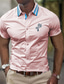levne Pánské košile s potiskem-palma pánská business ležérní košile s 3D potiskem outdoor streetwear do práce léto zpomalení krátký rukáv bílá růžová zelená s m l 4směrná strečová košile