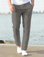 זול מכנסי פשתן-בגדי ריקוד גברים מכנסי פשתן מכנסי חוף שחור לבן פול M L XL