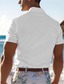 levne Havajské košile-mořský koník mořský život pánské letovisko havajská košile s 3D potiskem knoflíky s krátkým rukávem letní plážová košile dovolená denní nošení s až 3xl