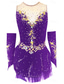 cheap Figure Skating Dresses-Figure Skating Dress Women&#039;s Girls&#039; Ice Skating Dress Outfits White / White Yellow &amp; Yellow Dark Purple Open Back Mesh Spandex Training Competition Skating Wear Handmade Crystal / Rhinestone Ice
