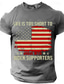 Χαμηλού Κόστους Ανδρικό Γραφικό T-shirt-Γραφική Αμερικάνικη σημαία Ρετρό / Βίντατζ Καθημερινό Στυλ δρόμου Ανδρικά 3D εκτύπωση Μπλουζάκι Υπαίθρια Αθλήματα Αργίες Εξόδου Κοντομάνικη μπλούζα Μαύρο Βαθυγάλαζο Πράσινο Χακί Κοντομάνικο