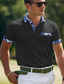 billiga Grafisk polo-Herr Sportkläder 3D Mönster POLO Shirt golfpolo Gym Kortärmad Nedvikt Polotröjor Svart Vit Sommar S M L Microelastisk Lapel Polo