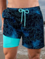 cheap Mens Active Shorts-Men&#039;s Board Shorts Swim Trunks Going out Weekend Breathable Quick Dry Drawstring Elastic Waist with Pockets Color Block Short Gymnatics Casual Activewear Dark Blue