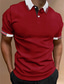 tanie klasyczna koszulka polo-Męskie Koszulka polo Koszula golfowa Codzienny Sport Klapa Klasyczny Krótki rękaw Moda Podstawowy Niejednolita całość Guzik Lato Regularny Biały Rumiany róż Czerwony Granatowy Zielony Koszulka polo