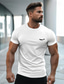 preiswerte Männer Grafik Tshirt-Herren-T-Shirt aus 100 % Baumwolle mit Aufdruck, grafische Mode, klassisches Hemd, kurzärmlig, weiß-grau, bequemes T-Shirt, Street-Sport, Outdoor, Sommermode, Designer-Kleidung