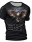 cheap Men&#039;s Graphic Tshirt-Eagle American Flag Men&#039;s Street Style 3D Print T shirt Tee Sports Outdoor Holiday Going out T shirt Black Burgundy Navy Blue Short Sleeve Crew Neck Shirt Spring &amp; Summer