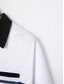 voordelige klassieke polo-Man POLO Shirt gebreide polo Casual Afspraakje Revers Korte Mouw Modieus Plaid / Gestreept / Chevron Opdrukken Gebreid Zomer Dry-Fit Wit Blozend Roze Rood Oranje Groen Abrikoos POLO Shirt