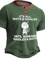 Χαμηλού Κόστους Ανδρικό Γραφικό T-shirt-Αστείος Μεσαίο δάχτυλο Μοντέρνα Καθημερινό Αστείος Ανδρικά 3D εκτύπωση Μπλουζάκι Πουκάμισο Henley Δρόμος Υπαίθρια Αθλήματα Causal Κοντομάνικη μπλούζα Βαθυγάλαζο Θαλασσί Πράσινο του τριφυλλιού