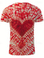 cheap Men&#039;s Graphic Tshirts-Valentine&#039;s Day Heart Graphic Tie Dye Men&#039;s Daily Designer Casual 3D Print T shirt Tee Valentine&#039;s Day Holiday Going out T shirt Pink Red &amp; White Purple Short Sleeve Crew Neck Shirt Spring &amp; Summer