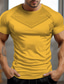 cheap Men&#039;s Active Tees &amp; Tanks-Men&#039;s Gym Shirt Sports T-Shirt Crew Neck Short Sleeve Sport Casual Daily Gym Quick dry Breathable Soft Color Block Black Yellow Activewear Fashion Basic