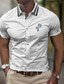 Недорогие Рубашка мужская с принтом-мужская деловая повседневная рубашка с 3D-принтом «Пальма», уличная одежда для работы, летняя отложная рубашка с короткими рукавами, белая, розовая, зеленая, S, M, L, рубашка из эластичной ткани в 4