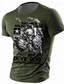 Χαμηλού Κόστους Ανδρικό Γραφικό T-shirt-Γραφική Νεκροκεφαλές Όπλο Καθημερινά Καθημερινό Στυλ δρόμου Ανδρικά 3D εκτύπωση Μπλουζάκι Υπαίθρια Αθλήματα Αργίες Εξόδου Κοντομάνικη μπλούζα Μαύρο Λευκό Ροζ Κοντομάνικο Στρογγυλή Ψηλή Λαιμόκοψη