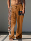 abordables pantalons décontractés-Homme Rétro Vintage Tribal Argyle Pantalon en lin Pantalon Taille médiale Extérieur Usage quotidien Vêtement de rue Automne hiver Standard