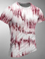Χαμηλού Κόστους Ανδρικό Γραφικό T-shirt-Γραφική Συνδυασμός Χρωμάτων Υψηλής Ποιότητας Ρετρό / Βίντατζ Στυλ δρόμου Ανδρικά 3D εκτύπωση Μπλουζάκι Υπαίθρια Αθλήματα Αργίες Εξόδου Κοντομάνικη μπλούζα Μπορντώ Θαλασσί Πράσινο του τριφυλλιού
