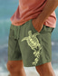 billiga Shorts för män-3d-print djur herrshorts 10 % linne sommarshorts hawaiianska shorts strandshorts dragsko elastisk midja andas mjuka korta vardagliga streetwear