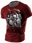 Χαμηλού Κόστους Ανδρικό Γραφικό T-shirt-Γραφική Νεκροκεφαλές Όπλο Καθημερινά Καθημερινό Στυλ δρόμου Ανδρικά 3D εκτύπωση Μπλουζάκι Υπαίθρια Αθλήματα Αργίες Εξόδου Κοντομάνικη μπλούζα Μαύρο Λευκό Ροζ Κοντομάνικο Στρογγυλή Ψηλή Λαιμόκοψη