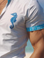 billige Hawaiiskjorts-rutete / rutete herreresort hawaiiansk 3d-trykt skjorte med kortermet kortermet sommer strandskjorte ferie daglig slitasje s til 3xl