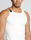 cheap Tank Tops-Men's Tank Top Vest Top Undershirt Sleeveless Shirt Sleeveless Round Neck Spring &amp; Summer Plain Fashion Designer Basic Link / Chain Vacation Street Going out White Top Tee for Men