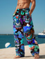 tanie Męskie spodnie plus size-Tiki Tropical Aloha Men&#039;s Resort 3d drukowane spodnie na co dzień spodnie elastyczny pas ściągany sznurkiem luźny krój proste nogawki letnie spodnie plażowe od rozmiaru do 3xl