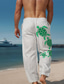 tanie Męskie spodnie plus size-Żółw morski życie morskie męski kurort 3d drukowane spodnie na co dzień spodnie elastyczny pas ściągany sznurkiem luźny krój proste nogawki letnie spodnie plażowe od rozmiaru do 3xl