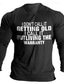 billiga Grafisk T-shirt för män-Grafisk Jag kallar det inte att bli gammal Jag kallar det att överleva garantin Designer Ledigt Gatustil Herr 3D-tryck T-shirt Utomhussport Helgdag Utekväll T-shirt Svart Blå Armégrön Långärmad Rund