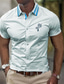 Недорогие Рубашка мужская с принтом-мужская деловая повседневная рубашка с 3D-принтом «Пальма», уличная одежда для работы, летняя отложная рубашка с короткими рукавами, белая, розовая, зеленая, S, M, L, рубашка из эластичной ткани в 4