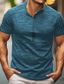 billige Casual T-shirts til mænd-Herre Henley-skjorte Tee Top Vanlig Henley Gade Ferierejse Kort Ærme Tøj Mode Designer Basale