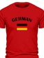 halpa Miesten T-paidat graafisella kuviolla-saksan lippu miesten graafinen puuvilla t-paita urheilu klassinen rento paita lyhythihainen mukava t-paita urheilu ulkoilu loma kesä muotisuunnittelija vaatteet
