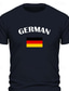 billige T-shirt med tryk til mænd-tysk nationalflag herre grafisk bomuld t-shirt sport klassisk afslappet skjorte korte ærmer komfortabel t-shirt sport udendørs ferie sommer mode designer tøj