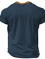 billige Grafisk T-skjorte til herrer-Jeg fikk testet tålmodigheten min Mote Fritid Gate stil Herre Henly-skjorte Vaffel T-skjorte Gate Sport &amp; Utendørs Avslappet T skjorte Svart Rød Blå Kortermet Henley Skjorte Vår sommer Klær S M L XL