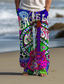 preiswerte Herren Unterteile in Übergröße-Gitarre Hippie Herren Resort 3D-gedruckte Freizeithose Hose elastische Taille Kordelzug lockere Passform gerades Bein Sommer Strandhose S bis 3XL
