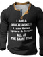 voordelige Mannen grafische Tshirt-Grappig Ik ben een multitasker Modieus Ontwerper Casual Voor heren 3D-afdrukken Henley-shirt Wafel T-shirt Straat Buitensporten Dagelijks T-shirt Zwart Bruin Groen Lange mouw Henley Overhemd Lente
