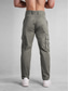 billige afslappede bukser-Herre Cargo-bukser Bukser Knap Multi lomme Vanlig Påførelig Afslappet Daglig Ferie Sport Mode Sort militærgrøn
