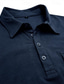 levne Pánská trička pro volný čas-Pánské Tričko Henley Tričko Top Bez vzoru Henley ulice Dovolená Krátké rukávy Kapsy Oblečení Módní Designové Základní