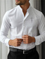 cheap Business Casual Shirts-Faith Men&#039;s Business Casual 3D Printed Shirt Street Wear to work Daily Wear Spring &amp; Summer Standing Collar Long Sleeve White Pink Blue S M L Shirt