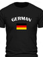 voordelige Mannen grafische Tshirt-Duitsland nationale vlag heren grafisch katoenen t-shirt sport klassiek casual shirt korte mouw comfortabel T-shirt sport outdoor vakantie zomer mode designer kleding