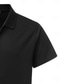 billiga klassisk polo-Herr POLO Shirt Golftröja Ledigt Sport Kavajslag Kortärmad Mode Grundläggande Slät Knapp Sommar Normal Svart Vit POLO Shirt