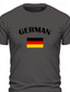 halpa Miesten T-paidat graafisella kuviolla-saksan lippu miesten graafinen puuvilla t-paita urheilu klassinen rento paita lyhythihainen mukava t-paita urheilu ulkoilu loma kesä muotisuunnittelija vaatteet