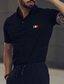 preiswerte Designerkollektion-Herren-Poloshirt aus 100 % Baumwolle, grafisches Poloshirt, Poloshirt mit lässigem Druck, Golfpolo, täglicher Sporturlaub, kurzärmliges Turndown-Poloshirt, schwarz, weiß, Frühling und Sommer, mikroelastisches Revers-Polo