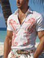 رخيصةأون قمصان استوائية-قميص Seahorse Marine Life الرجالي Resort Hawaiian ثلاثي الأبعاد مطبوع بأزرار لأعلى وأكمام قصيرة قميص الشاطئ الصيفي للإجازات والارتداء اليومي مقاس S إلى 3XL