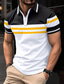 cheap Classic Polo-Men&#039;s Polo Shirt Golf Shirt Work Street Classic Short Sleeves Solid / Plain Color Basic Summer Loose Fit White Dark Navy Light Blue Polo Shirt