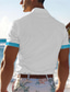 abordables Chemise hawaïen-Chemise hawaïenne à carreaux/carreaux pour hommes, imprimé en 3d, boutonnée, manches courtes, chemise de plage, vacances, usage quotidien, s à 3xl