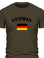 billige T-shirt med tryk til mænd-tysk nationalflag herre grafisk bomuld t-shirt sport klassisk afslappet skjorte korte ærmer komfortabel t-shirt sport udendørs ferie sommer mode designer tøj